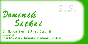 dominik sitkei business card